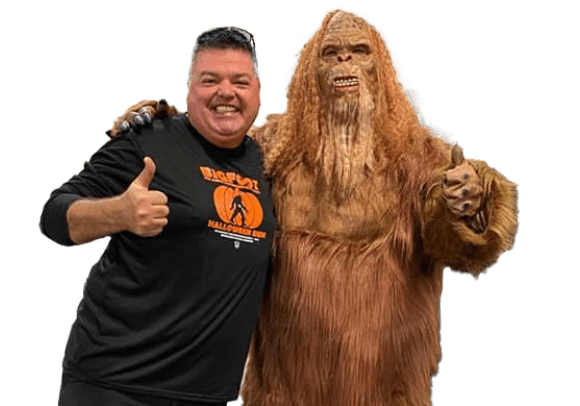 bigfoot mascot and man
